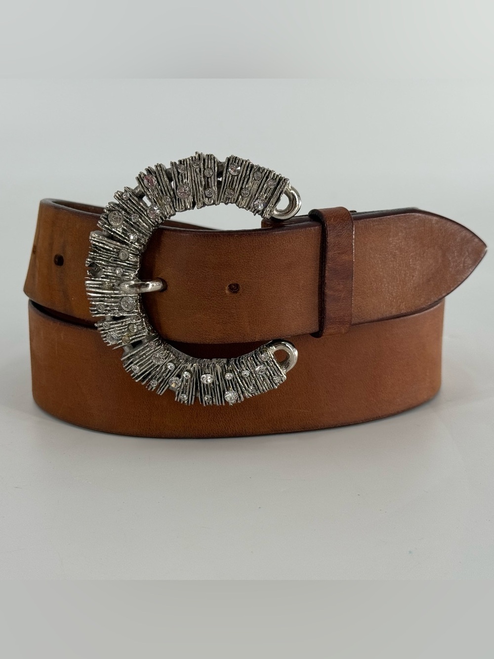 Stuart Weitzman Tan Italian Leather Belt M/L